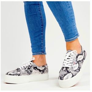 SUPERGA Snake Print 2790 PUFANW Platform Sneaker